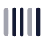 Barcode icon with bulk rounded style