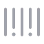 Barcode icon with duotone rounded style