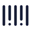 Barcode icon with solid rounded style