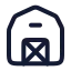 Barns icon with stroke rounded style