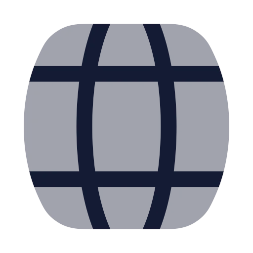 Barrel Icon in Bulk Rounded style