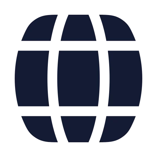 Barrel Icon in Solid Rounded style