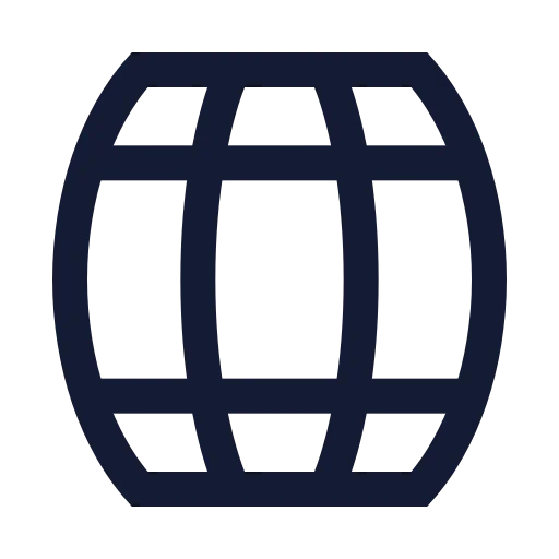 Barrel Icon in Stroke Sharp style