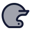 Baseballhelmet icon with duotone standard style