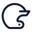 Baseballhelmet icon with stroke standard style