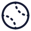 Baseball icon with stroke rounded style