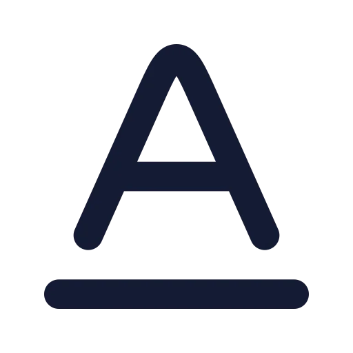 Baseline Icon in Solid Rounded style