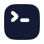 Bash icon with solid rounded style