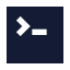 Bash icon with solid sharp style