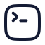 Bash icon with stroke rounded style