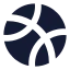 Basketball icon with solid standard style