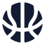 Basketball icon with solid rounded style