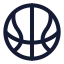 Basketball icon with stroke rounded style
