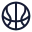 Basketball icon with stroke standard style