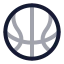 Basketball icon with twotone rounded style