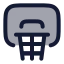 Basketballhoop icon with duotone rounded style