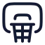 Basketballhoop icon with stroke rounded style
