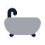 Bath icon with bulk rounded style