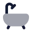 Bath icon with bulk rounded style