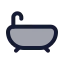 Bath icon with duotone rounded style