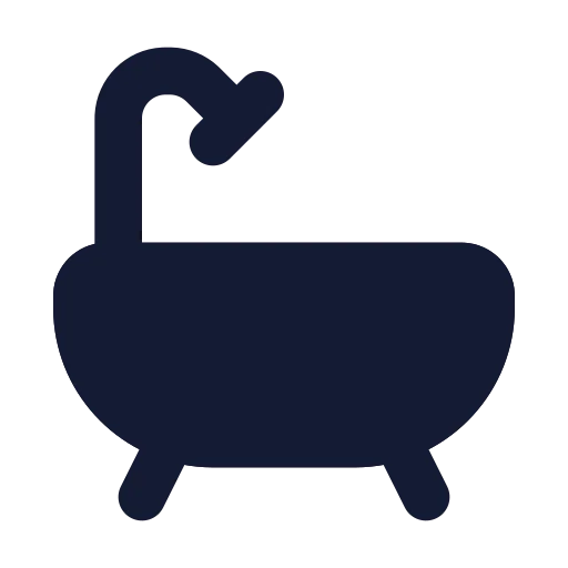 Bath Icon in Solid Rounded style