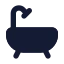Bath icon with solid rounded style