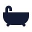 Bath icon with solid sharp style