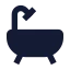 Bath icon with solid sharp style