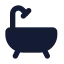Bath icon with solid standard style