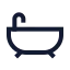 Bath icon with stroke sharp style