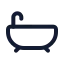 Bath icon with stroke standard style
