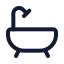 Bath icon with stroke standard style