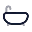 Bath icon with twotone rounded style