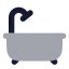 Bathtub icon with bulk rounded style