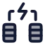 Batteriesenergy icon with duotone rounded style