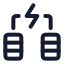 Batteriesenergy icon with stroke rounded style