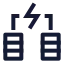 Batteriesenergy icon with stroke sharp style