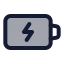 Batterycharging icon with duotone standard style