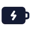 Batterycharging icon with solid standard style
