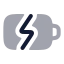 Batterycharging icon with bulk rounded style