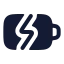 Batterycharging icon with solid rounded style
