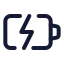 Batterycharging icon with stroke standard style