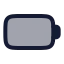 Battery icon with duotone rounded style