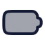 Battery icon with duotone rounded style