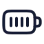 Batteryfull icon with stroke rounded style