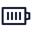 Batteryfull icon with stroke sharp style