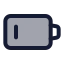 Batterylow icon with duotone standard style