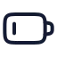 Batterylow icon with stroke rounded style