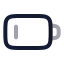 Batterylow icon with twotone rounded style