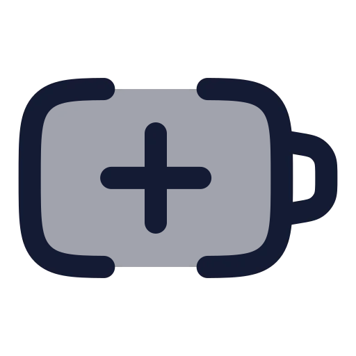 Battery Plus Icon in Duotone Rounded style